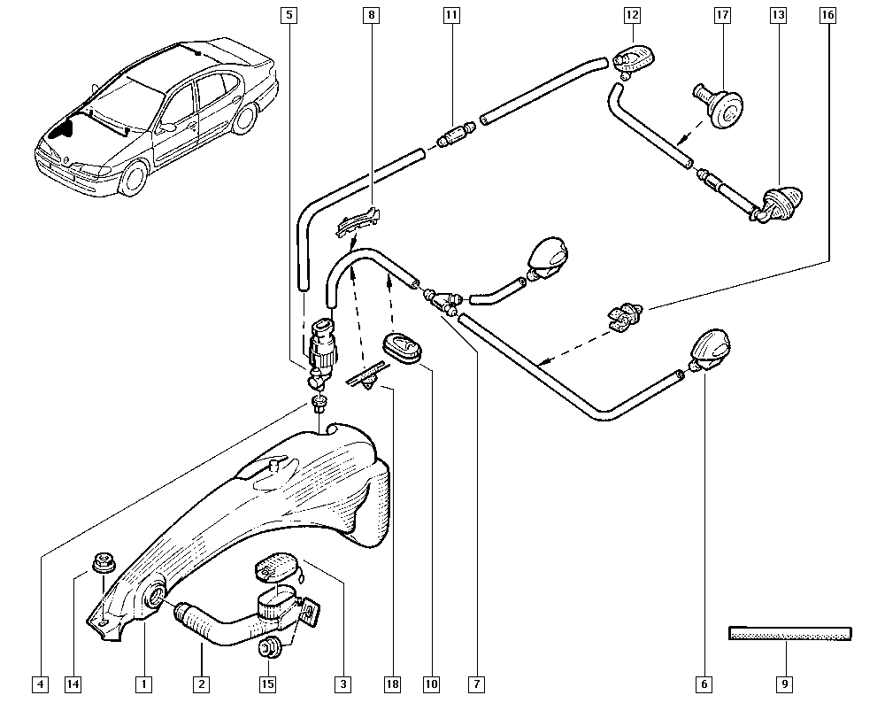 RENAULT 77 00 431 079 - Ūdenssūknis, Stiklu tīrīšanas sistēma autodraugiem.lv