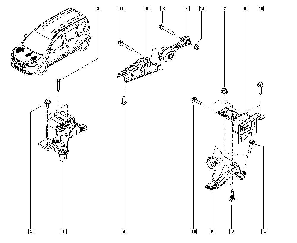 RENAULT 112102235R - ОПОРА ДВИГАТЕЛЯ ПР autodraugiem.lv