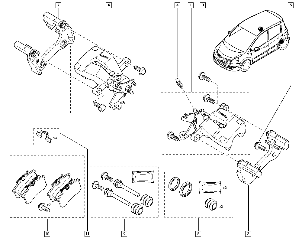 RENAULT 44 06 058 39R - Bremžu uzliku kompl., Disku bremzes autodraugiem.lv