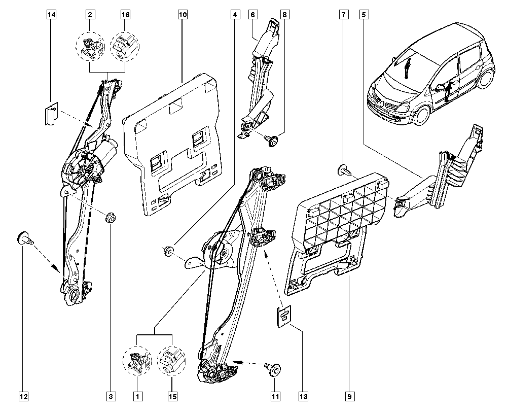 RENAULT 8200748379 - Stikla pacelšanas mehānisms autodraugiem.lv