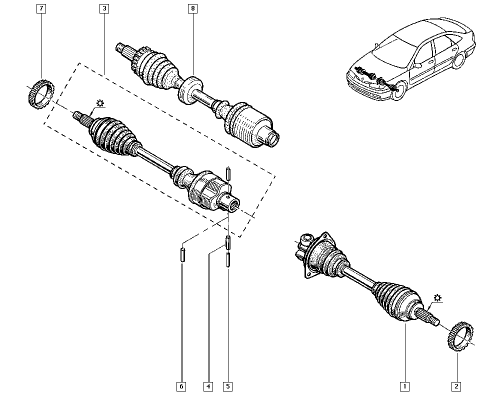 RENAULT 8200031134 - Piedziņas vārpsta autodraugiem.lv