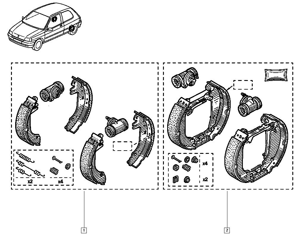 RENAULT 7701205096 - Bremžu loku komplekts autodraugiem.lv