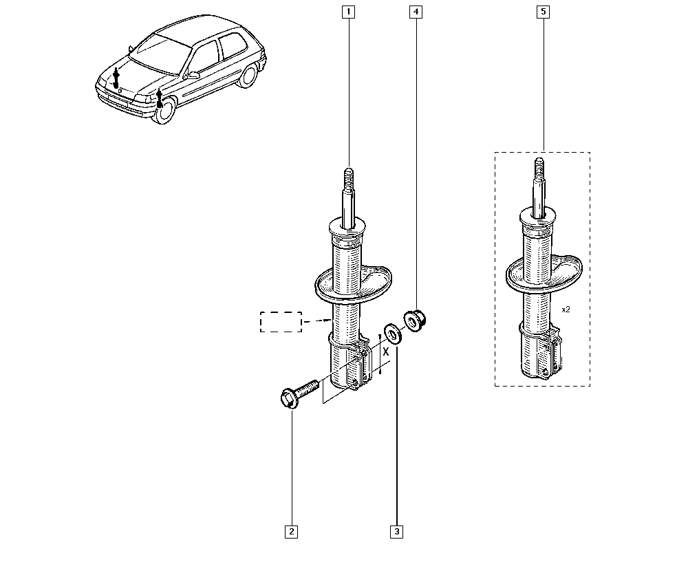 RENAULT 7701478600 - Amortizators autodraugiem.lv