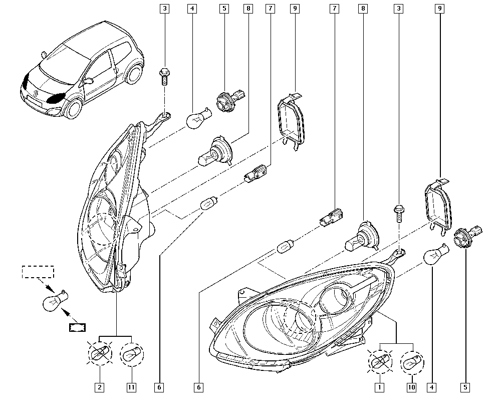 RENAULT 26 06 075 87R - Pamatlukturis autodraugiem.lv