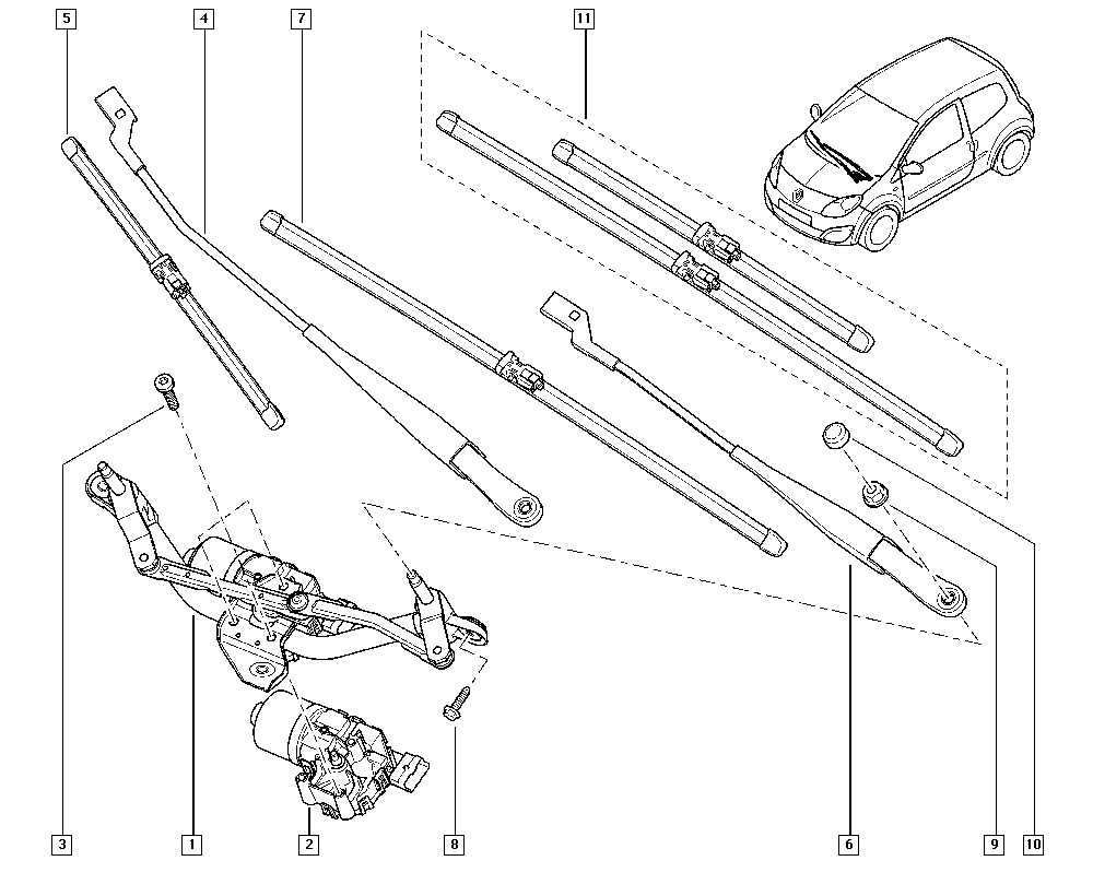 RENAULT 288907261R - Stikla tīrītāja slotiņa autodraugiem.lv