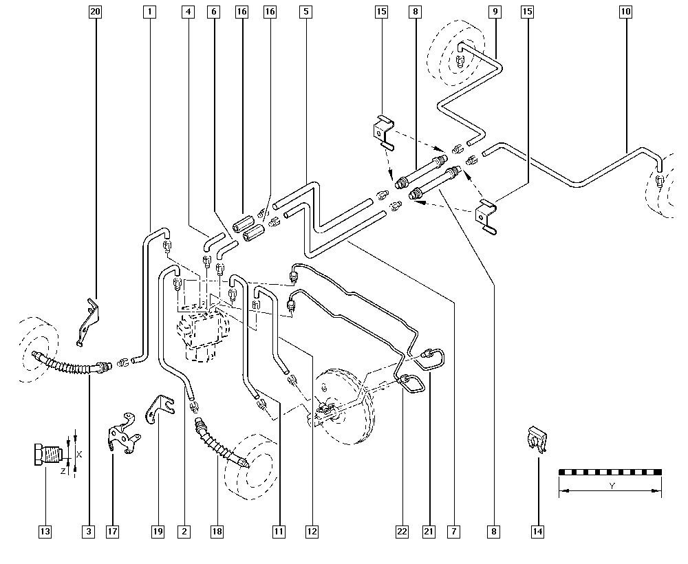 RENAULT 7700423975 - Bremžu šļūtene autodraugiem.lv