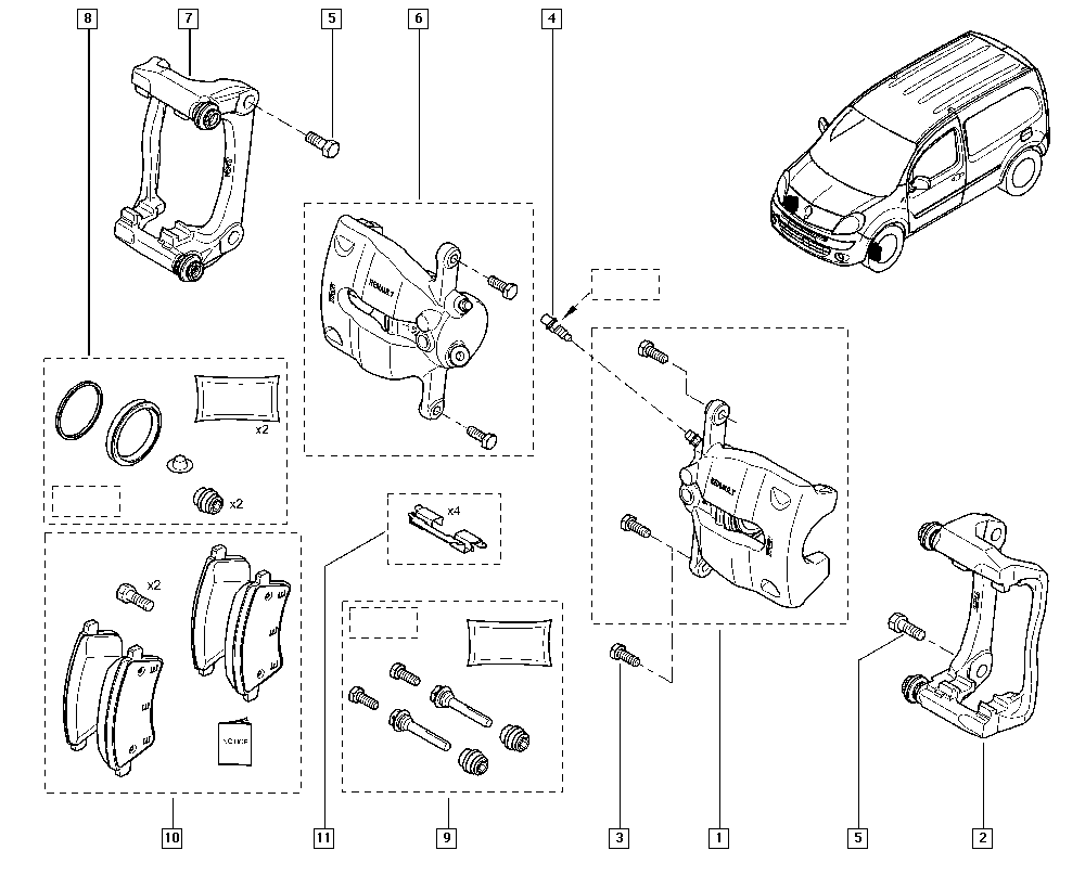 RENAULT TRUCKS 410119144R - Remkomplekts, Bremžu suports autodraugiem.lv