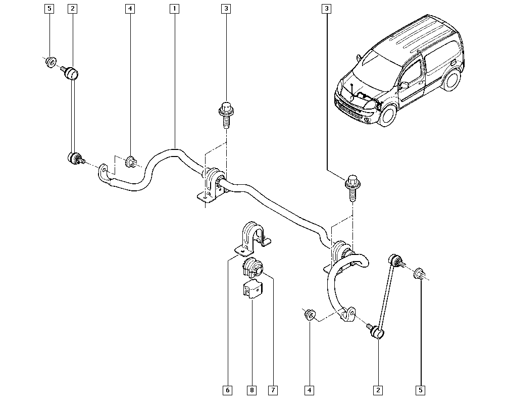 Mercedes-Benz 8200669065 - Stiepnis / Atsaite, Stabilizators autodraugiem.lv