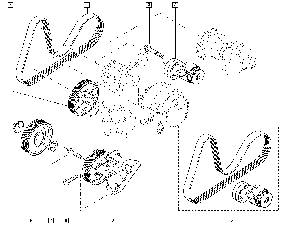 RENAULT 82 00 905 328 - Siksnas spriegotājs, Ķīļsiksna autodraugiem.lv