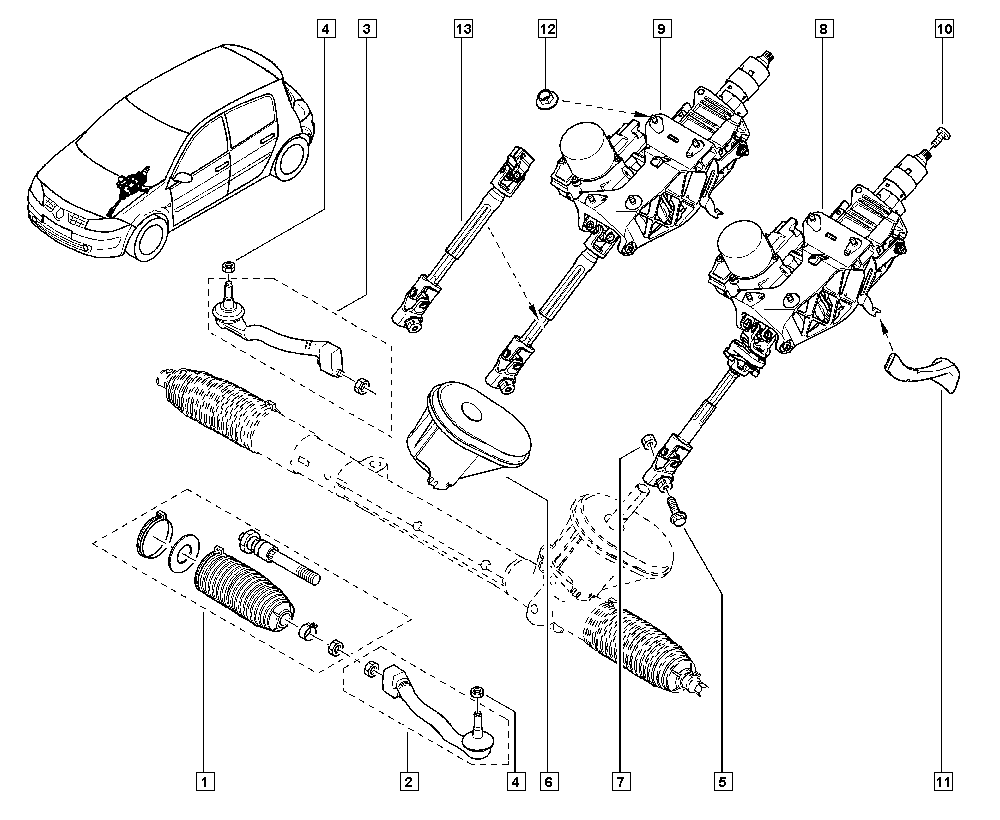 DACIA 77 01 474 796 - Stūres šķērsstiepņa uzgalis autodraugiem.lv