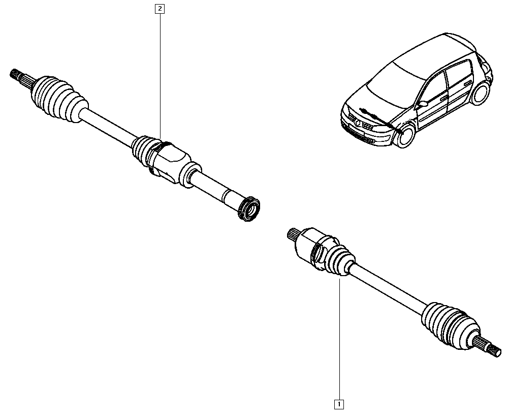 RENAULT 8200184199 - Piedziņas vārpsta autodraugiem.lv