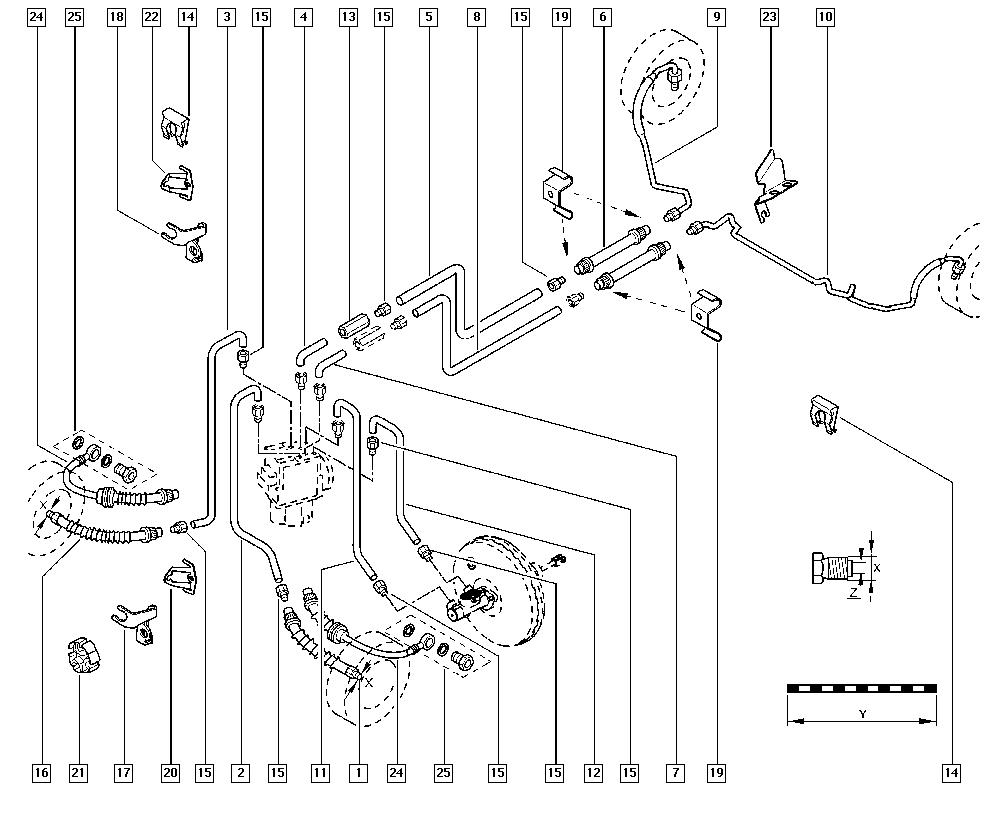 RENAULT 8200256166 - Bremžu šļūtene autodraugiem.lv