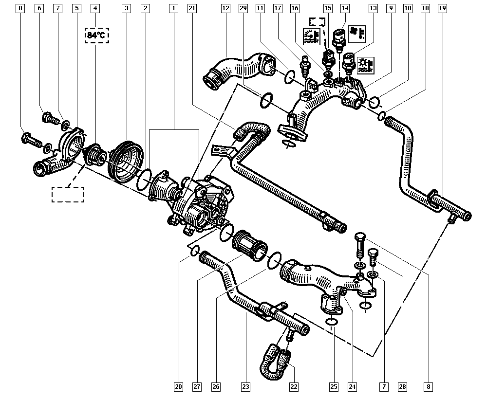 Lancia 7700703136 - THERMOSTAT     25 autodraugiem.lv