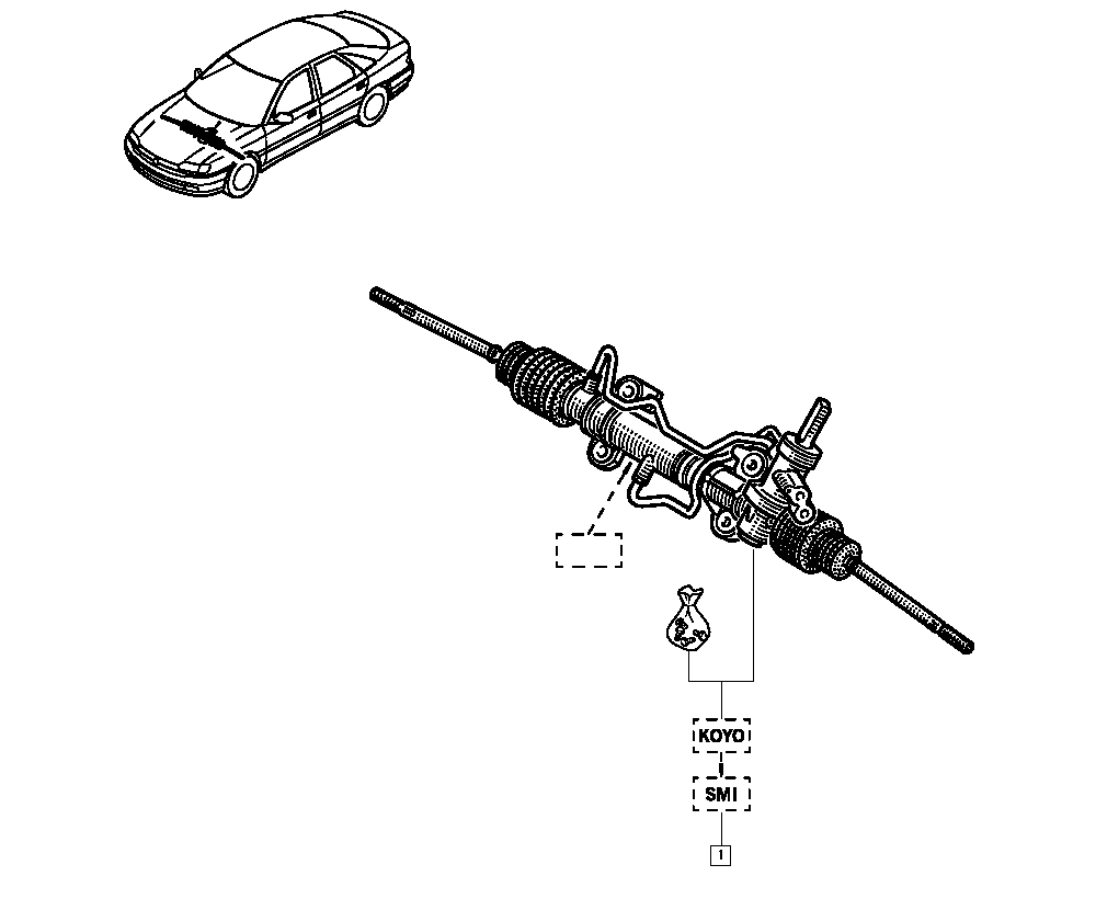 RENAULT 7701 469 044 - Stūres mehānisms autodraugiem.lv