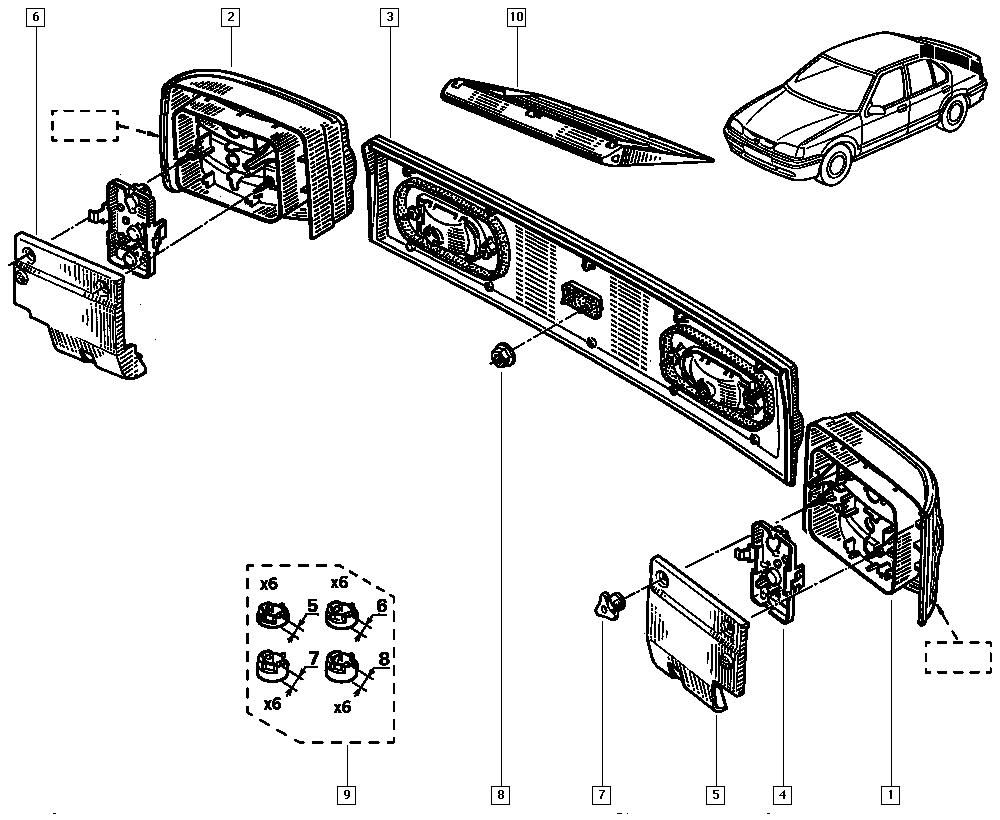 RENAULT 7711130023 - Aizmugurējais lukturis autodraugiem.lv