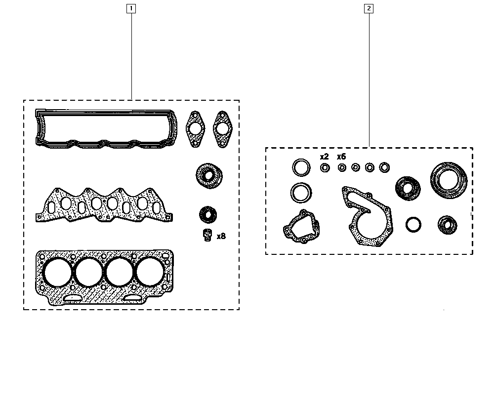 RENAULT 77 01 466 406 - Blīvju komplekts, Motora bloka galva autodraugiem.lv