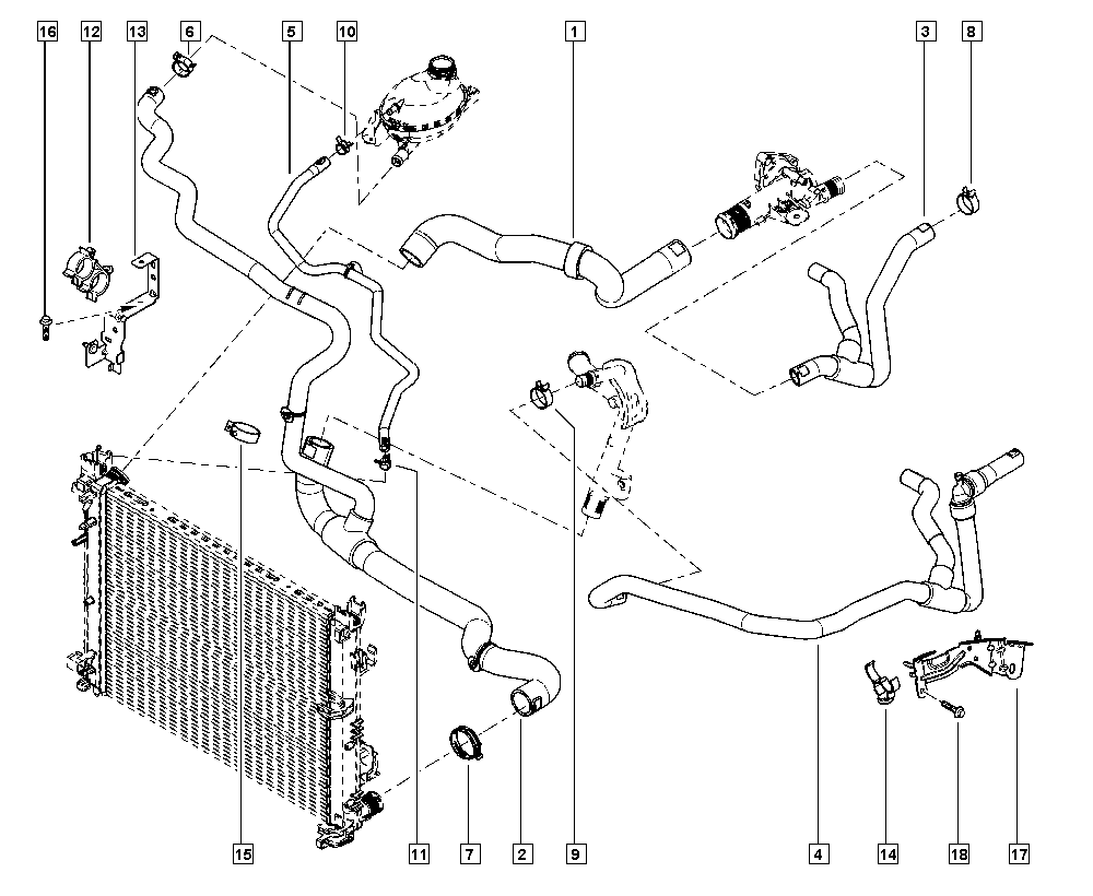 DACIA 215036265R - Radiatora cauruļvads autodraugiem.lv