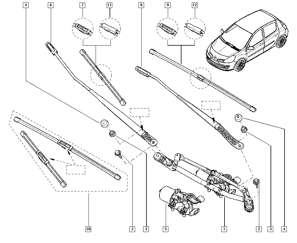 RENAULT 7701071164 - Stikla tīrītāja slotiņa autodraugiem.lv