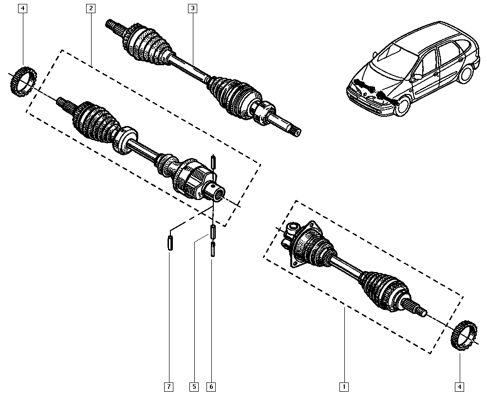 RENAULT 7700111914 - Piedziņas vārpsta autodraugiem.lv