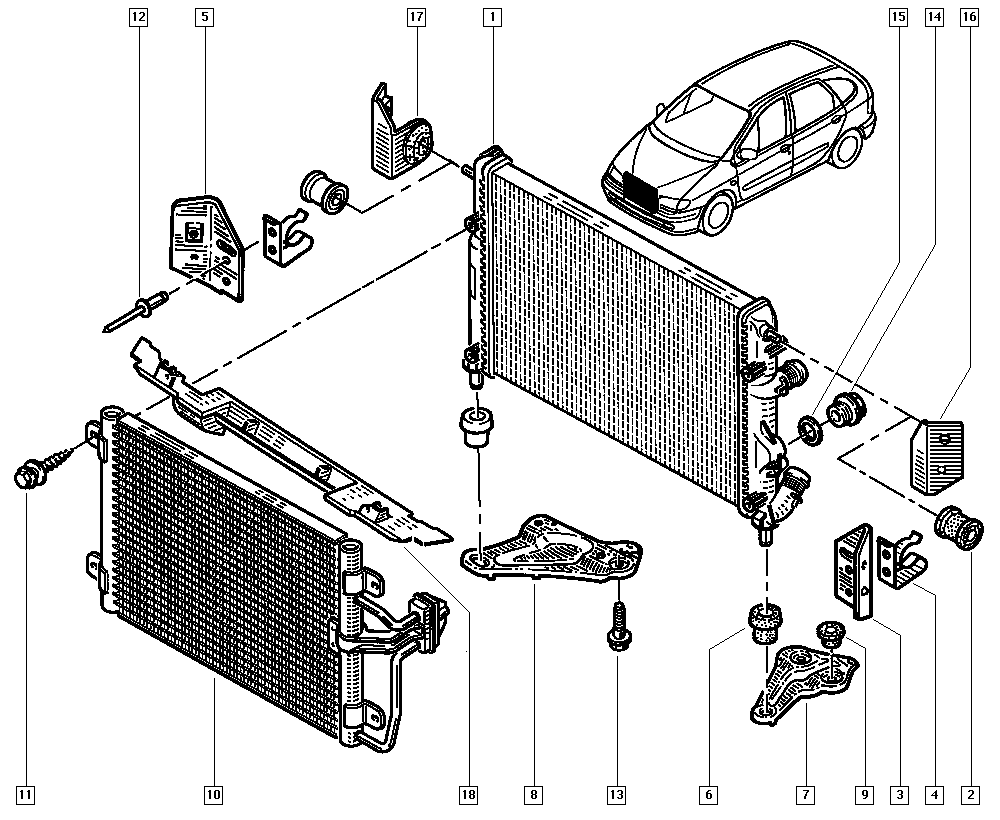 RENAULT 77 00 434 383 - Kondensators, Gaisa kond. sistēma autodraugiem.lv