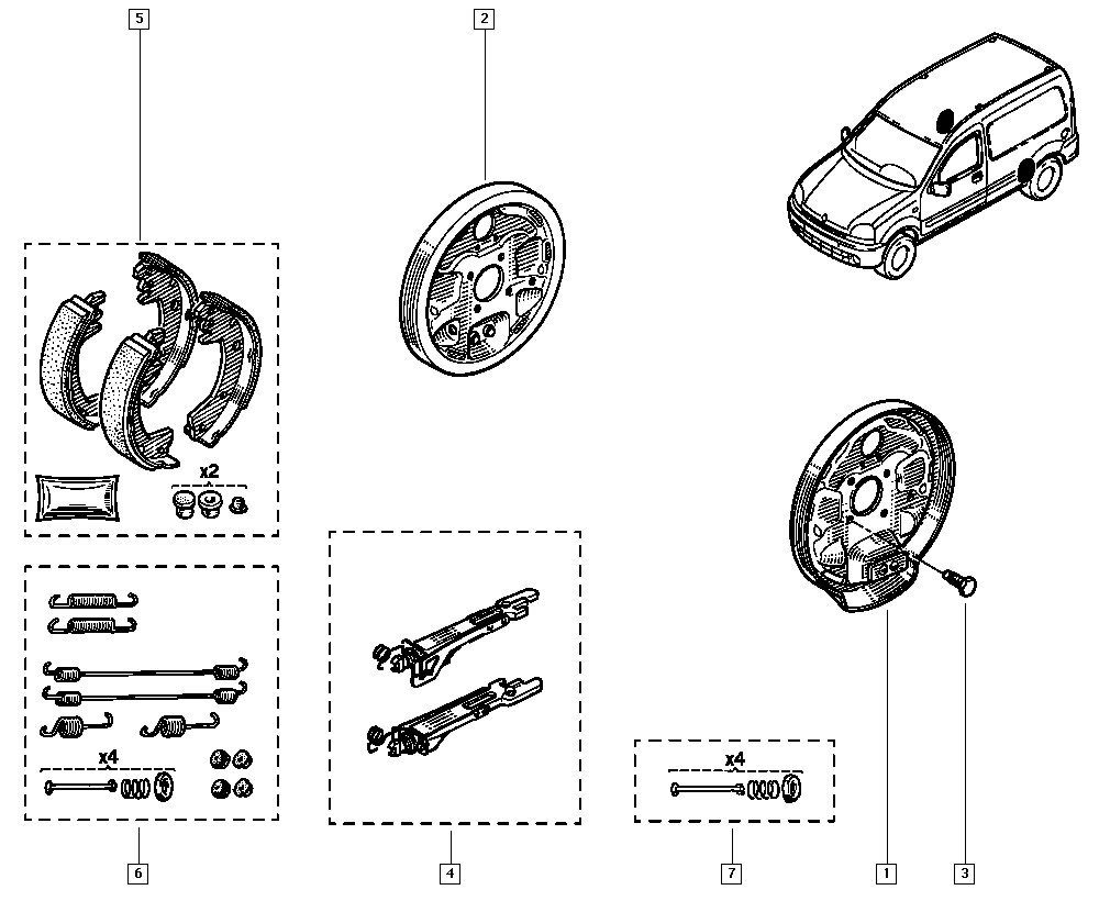 RENAULT 77 01 205 524 - Piederumu komplekts, Bremžu loki autodraugiem.lv