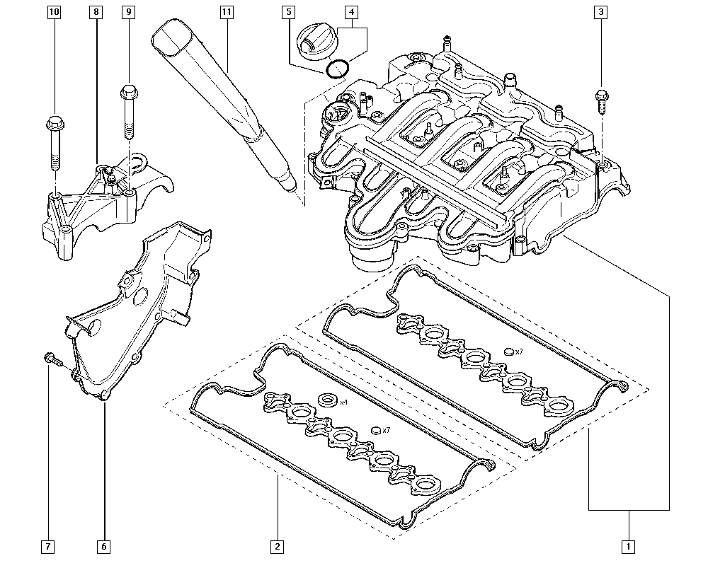 Opel 7701472450 - Blīvju komplekts, Motora bloka galvas vāks autodraugiem.lv