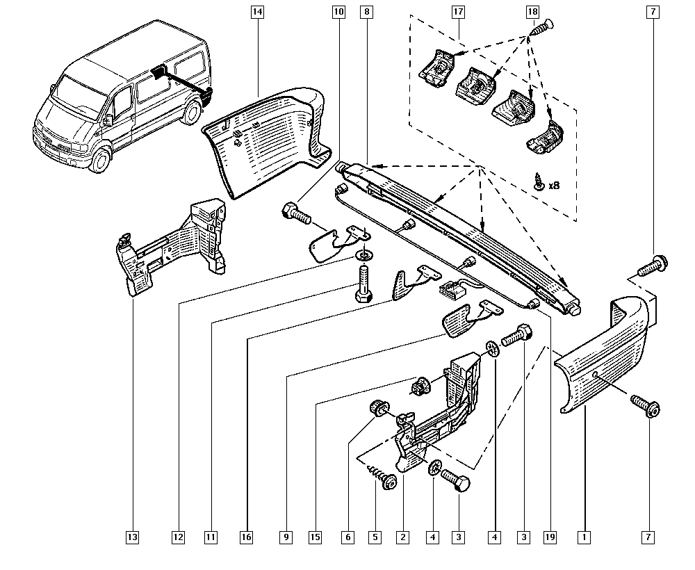 NISSAN 7700352124 - Bampers autodraugiem.lv