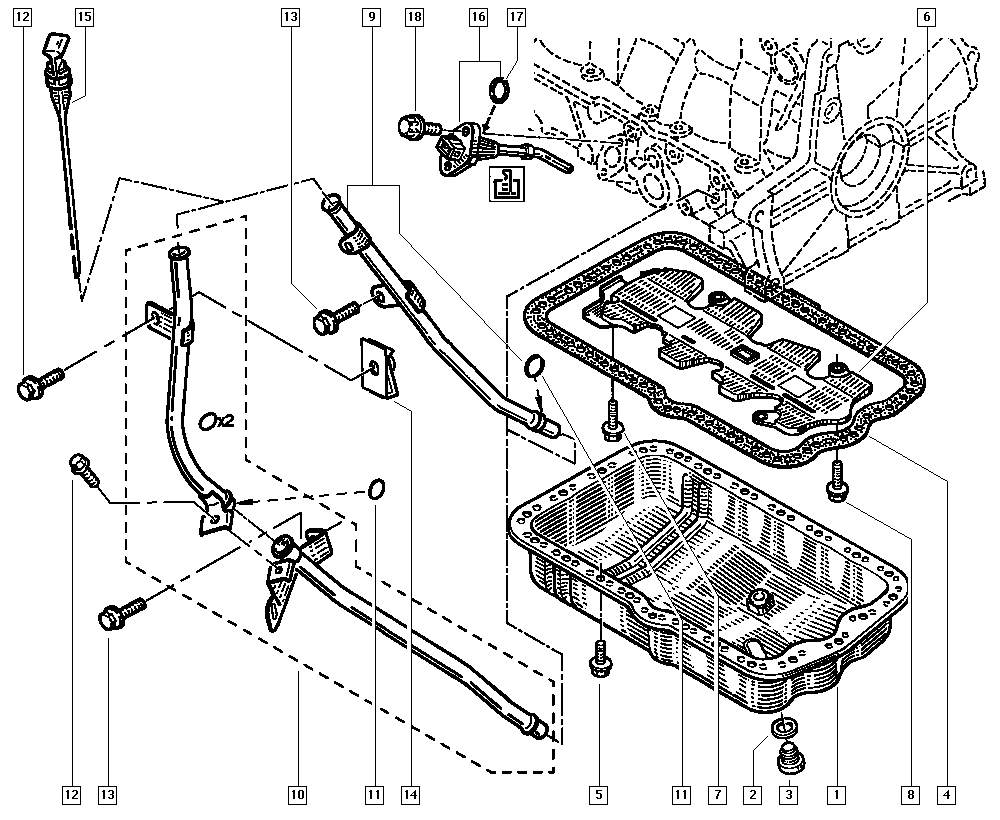 RENAULT 77 00 857 225 - Blīve, Eļļas vācele autodraugiem.lv