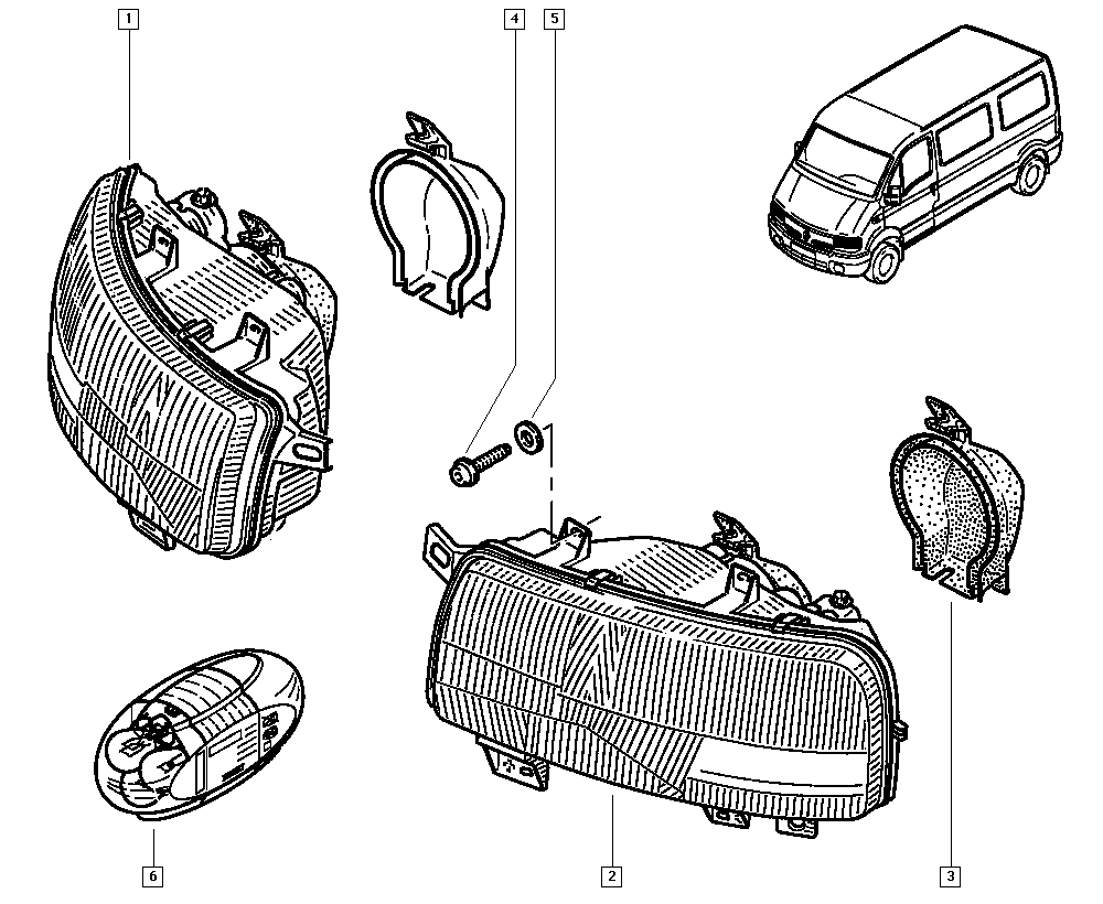 RENAULT 77 01 044 518 - Pamatlukturis autodraugiem.lv