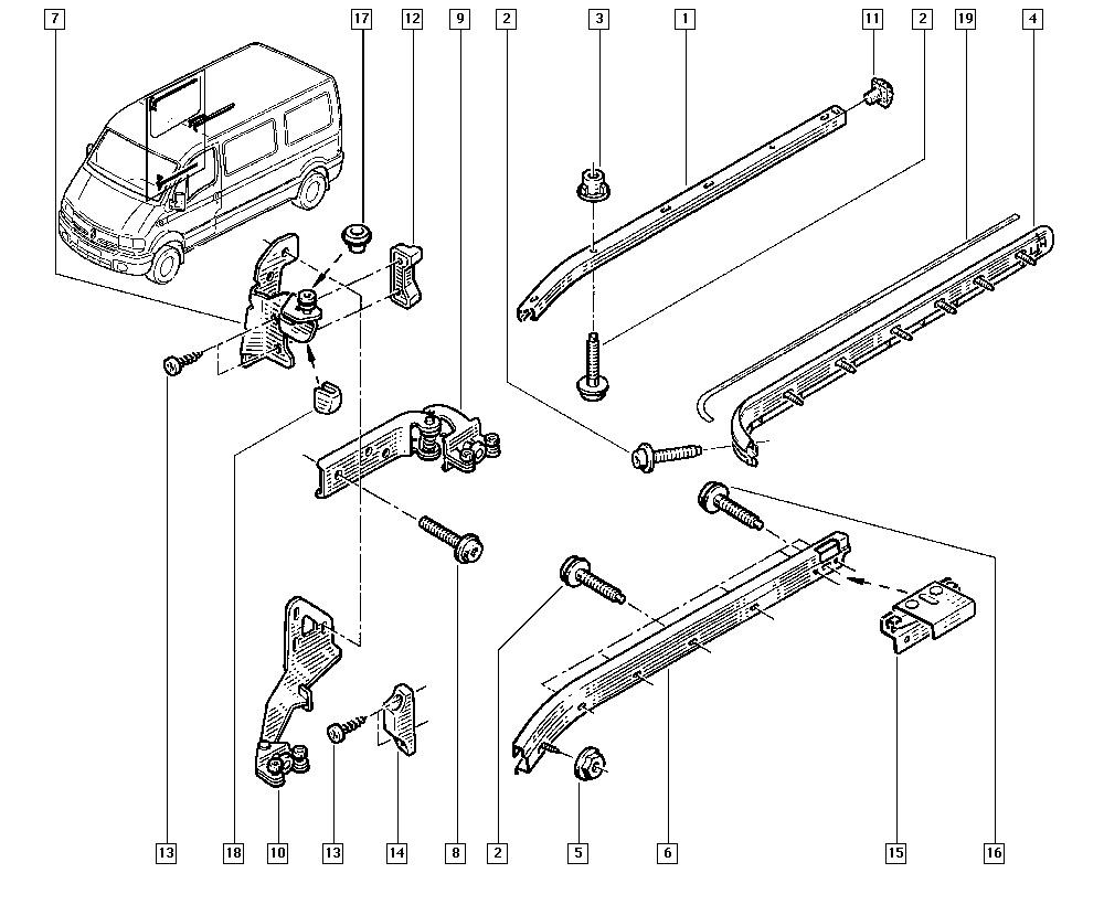 RENAULT 7700352379 - Virzošais rullītis, Bīdāmās durvis autodraugiem.lv