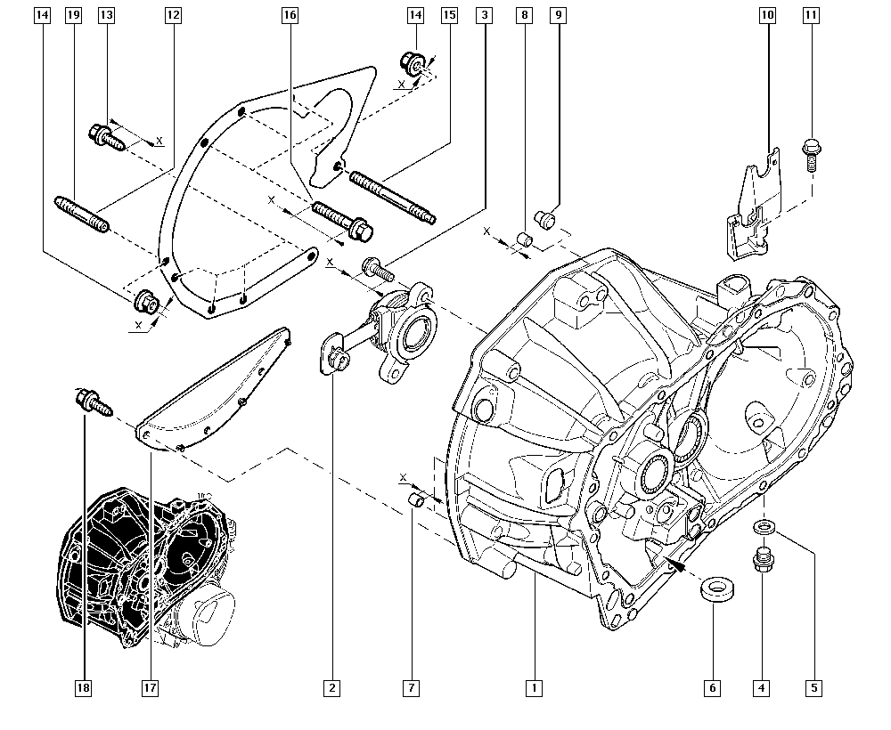 RENAULT 82 00 764 612 - Centrālais izslēdzējmehānisms, Sajūgs autodraugiem.lv