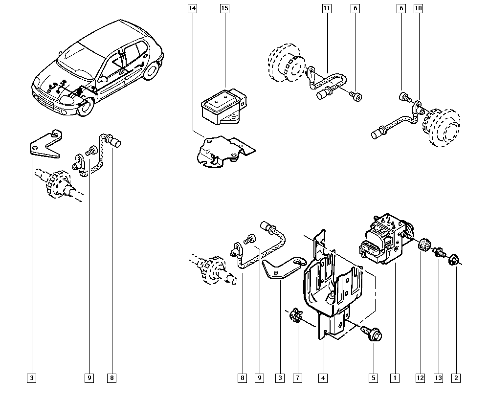 RENAULT 77 00 411 747 - Devējs, Riteņu griešanās ātrums autodraugiem.lv