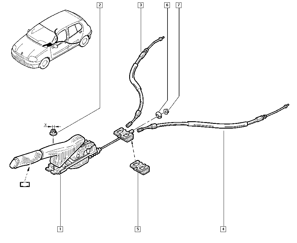 RENAULT 7700426006 - Trose, Stāvbremžu sistēma autodraugiem.lv