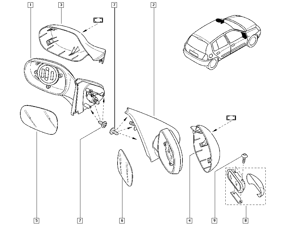 RENAULT 8200634550 - Ārējais atpakaļskata spogulis autodraugiem.lv