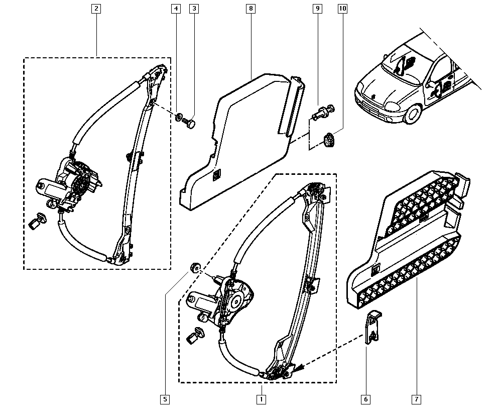 RENAULT 77 01 207 254 - Stikla pacelšanas mehānisms autodraugiem.lv