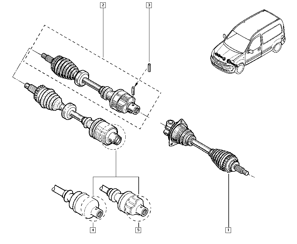 OM 8200535800 - Šarnīru komplekts, Piedziņas vārpsta autodraugiem.lv