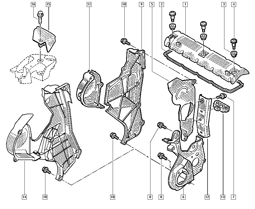 DACIA 8200 060 882 - GASKET CAM CVR LA autodraugiem.lv