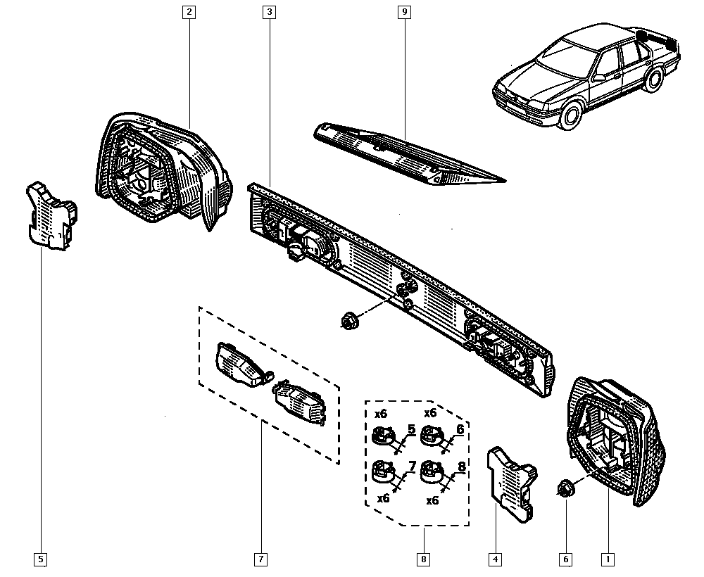 RENAULT 7701036018 - Aizmugurējais lukturis autodraugiem.lv