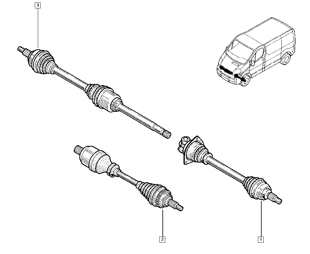 Opel 39100-2150R - Piedziņas vārpsta autodraugiem.lv