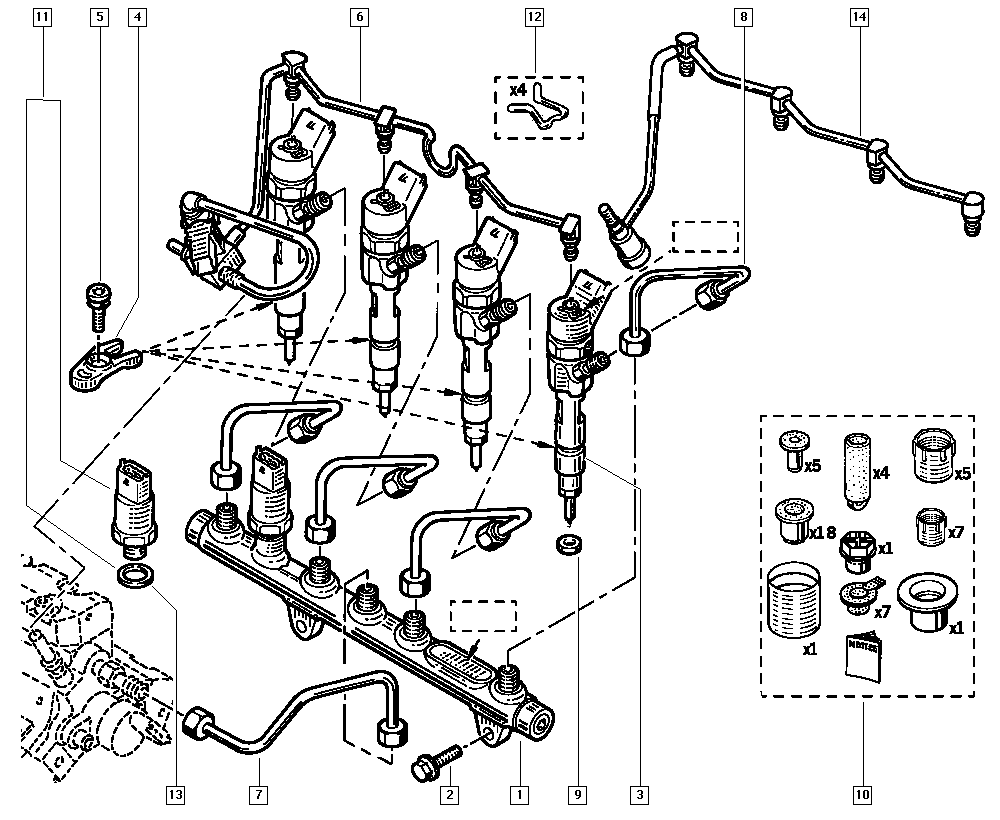 RENAULT 7701478058 - Devējs, Degvielas padeves spiediens autodraugiem.lv