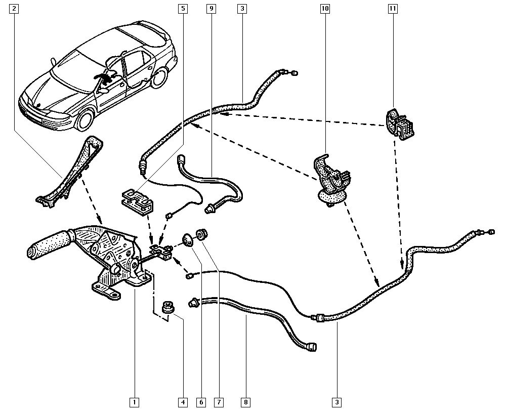 RENAULT 8200694119 - Trose, Stāvbremžu sistēma autodraugiem.lv