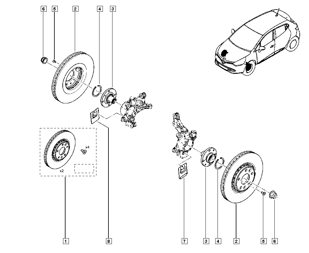 RENAULT 8200964242 - Riteņa rumbas gultņa komplekts autodraugiem.lv