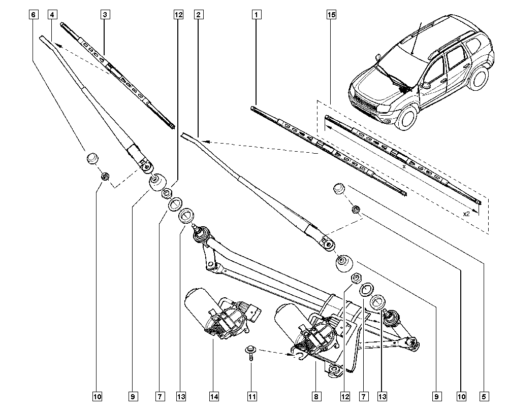 RENAULT 288909307R - Stikla tīrītāja slotiņa autodraugiem.lv