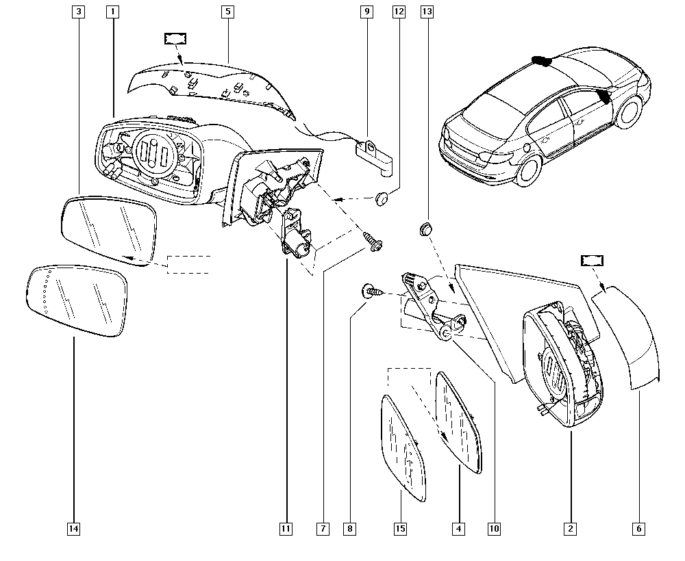 RENAULT 963740063R - Korpuss, Ārējais atpakaļskata spogulis autodraugiem.lv