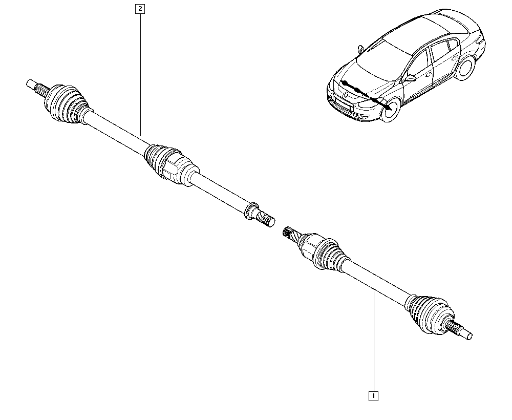 RENAULT 391003533R - Piedziņas vārpsta autodraugiem.lv