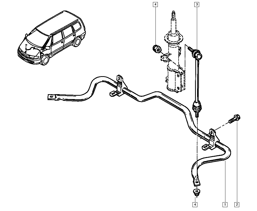 DACIA 7700805494 - Stiepnis / Atsaite, Stabilizators autodraugiem.lv