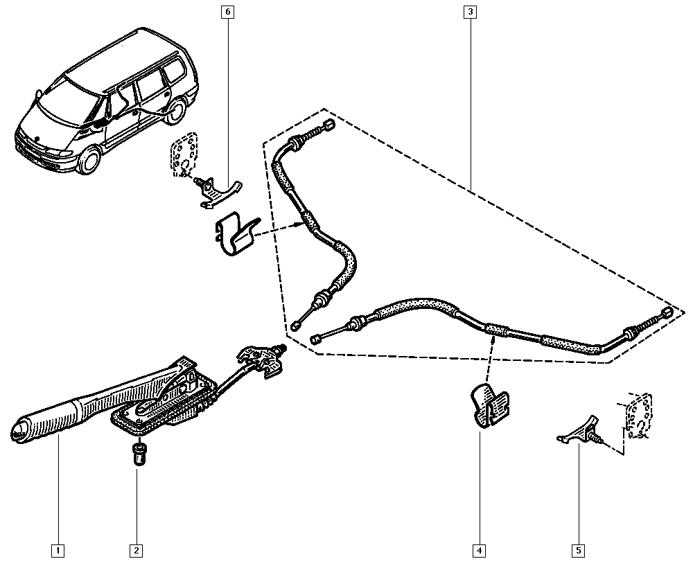 RENAULT 6025371373 - Trose, Stāvbremžu sistēma autodraugiem.lv