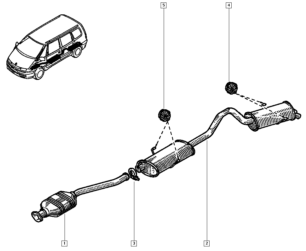 PEUGEOT 6025308327 - Savienojošie elementi, Izplūdes gāzu sistēma autodraugiem.lv