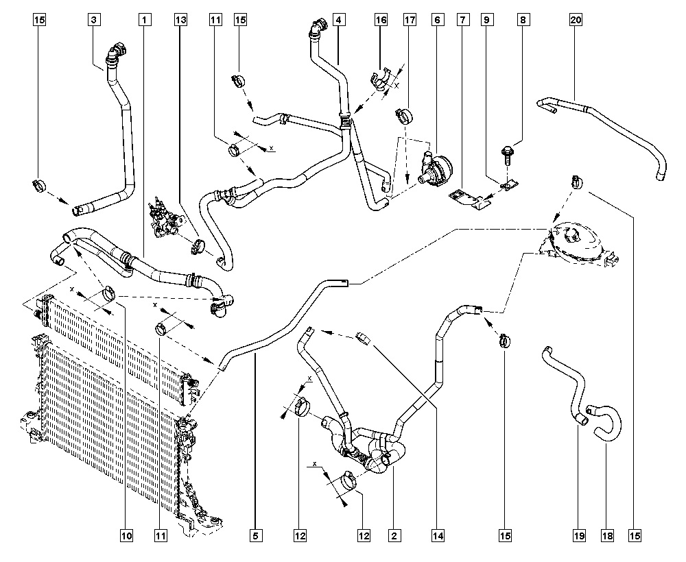 RENAULT 8200285950 - Papildus ūdenssūknis autodraugiem.lv