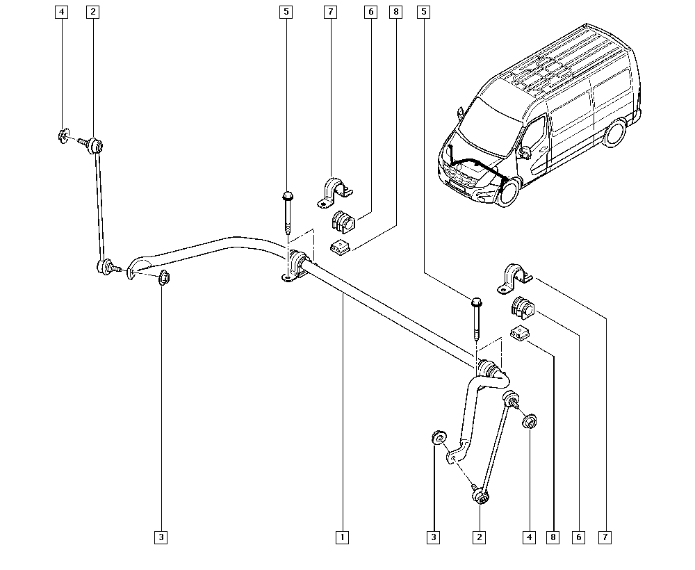 RENAULT TRUCKS 546180004R - Stiepnis / Atsaite, Stabilizators autodraugiem.lv